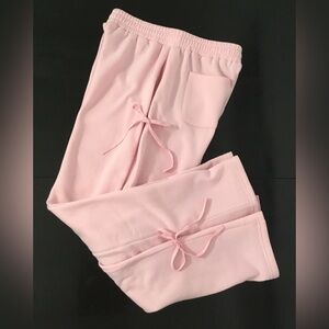 Edikted Claudette Pink Baggy Ribbon Sweatpants Size M - K707